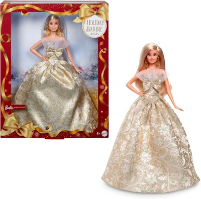 Immagine prodotto di Barbie Signature - Bambola natalizia da collezione con capelli biondi JBH95