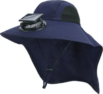 Produktbild von Solar-Fan-Hut, breitkrempiger Schal-Fischerhut mit Dual-Power-Fan-Design, Solar-USB-Aufladung, UV-Schutz, Outdoor-Hut