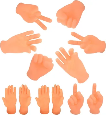 Produktbild von 12 Stück winzige Hände, kleine Hände, winzige Finger, Mini-Fingerpuppen für Spiele, Partys und die Interaktion mit Haustieren
