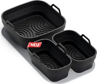Imagen del producto de Mold de silicona para freidora de aire, con revestimiento antiadherente, resistente al calor, juego de 2 unidades, ideal para la cocina