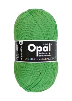 A ball of green yarn with a label.