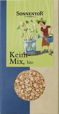Produktbild von Sonnentor Keim-Mix 120 g, Flockengewürze, 120 g, Bockshornklee, Senfkörner, Linsen braun Bockshornklee SENFKÖRNER GELB , 348 kcal, 1453 kJ