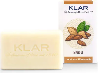 Image de Klar Seifen Mandelseife 100g, Cosmos zertifiziert, palmölfrei