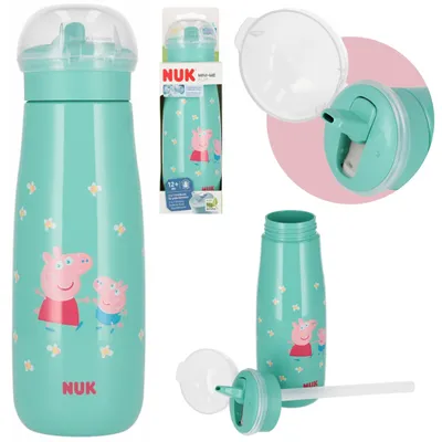 Produktbild von Peppa Pig Trinkflasche, auslaufsicher, türkis, 450 ml, ab 12 Monaten
