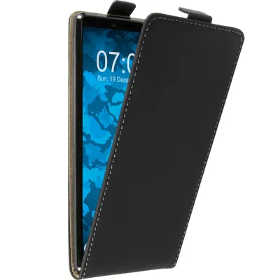 Produktbild von PhoneNatic Kunst-Lederhülle kompatibel mit Sony Xperia 1 - Flip-Case schwarz Cover