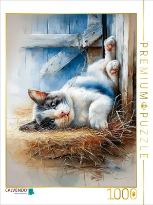 Produktbild von CALVENDO Puzzle Wenn die Katze ruht... | 1000 Teile Lege-Größe 64x48cm Foto-Puzzle für glückliche Stunden