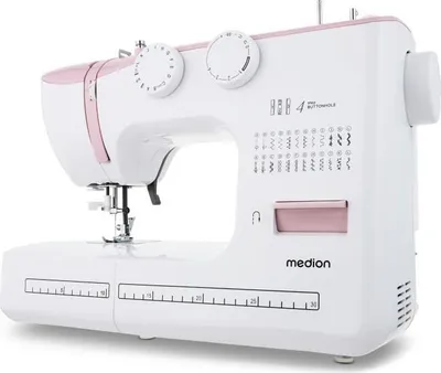 Produktbild von Nähmaschine MEDION SM 60, 62W, 24 Stiche + Doppelstiche, 700 U/min, LED, Rosa