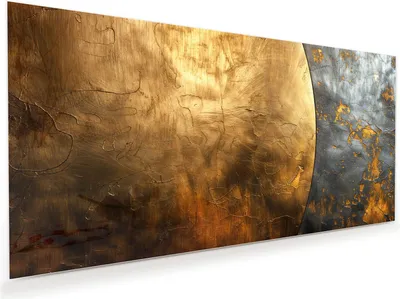 Produktbild von Glasbild 110x55cm in XXL für Wohnzimmer, Schlafzimmer Motiv Metallische Textur