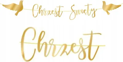 Produktbild von Banner zur Heiligen Taufe mit goldener Aufschrift 150 cm