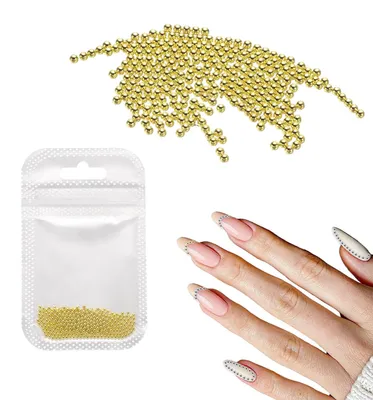 Nagelkralen 1,5 mm Gold, 3D-Metallic, für Nail Art & DIY