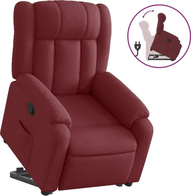Produktbild von vidaXL Relaxsessel mit Aufstehhilfe Weinrot Stoff
