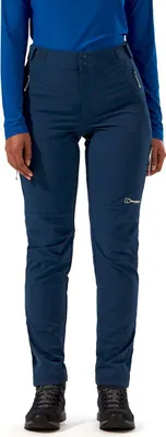 Dunkelblaue Trekkinghose für Damen von Berghaus; Modell "Trail-Explorer Pant"; mit seitlichen Taschen und elastischem Bund.