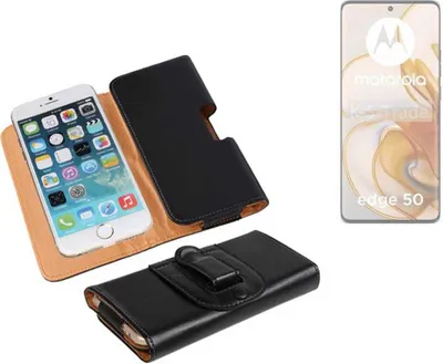 Produktbild von K-S-Trade Schützhülle Handyhülle kompatibel mit Motorola Edge 50 Holster Gürtel Tasche Schutzhülle Handy-Tasche Smartphone Case Seitentasche
