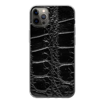 Produktbild von MuchoWow® Handyhülle Schutzhülle Hülle für iPhone 12 Pro Max Tiermuster - Krokodile - Leder Silikon Softcase Handy Hülle - Hartschale