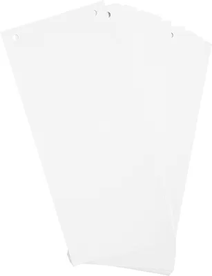 Produktbild von Exacompta 100er Pack Trennstreifen Karton 10,5 x 24 cm Weiß für eine übersichtliche Ablage Ihrer Dokumente. Trennlaschen Trennblätter Ordner Register Blauer Engel