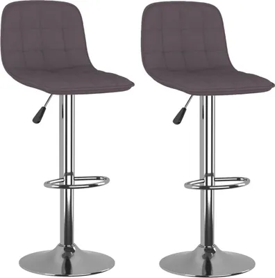 Produktbild von vidaXL Barhocker 2 Stk. Taupe Stoff