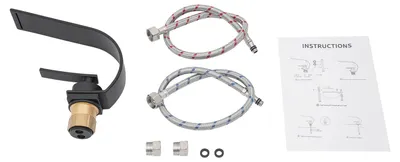 Zdjęcie produktu dla Bateria umywalkowa, elegancki design, solidna konstrukcja, kolor czarny