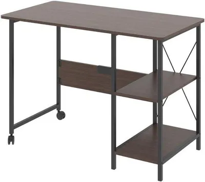 Zdjęcie produktu dla Stół biurowy rozkładany, biurko komputerowe, wymiary: 107x55x75 cm, maksymalne obciążenie: 150 kg