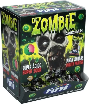 Produktbild von Tri Fini Zombie Candy & Gum Kaugummis 200 Stück in der Box