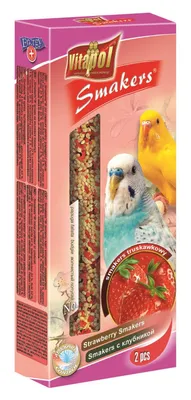 Produktbild von Vitapol - Smakers Erdbeere für Wellensittiche 2 Stück 90g