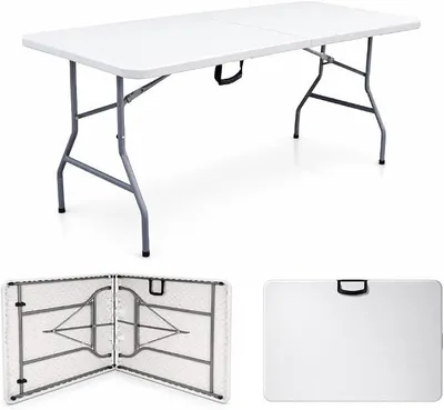 Produktbild von Gartentisch, klappbar, für 8 Personen 180x74 Buffettisch Campingtisch