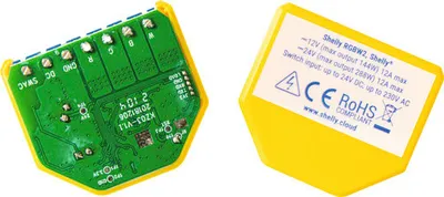 Immagine prodotto di Controllo lampada Shelly RGBW2 WiFi Inserto di controllo da incasso Smart
