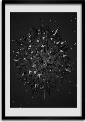 Produktbild von Bild - Bilderrahmen - Foto - 70 cm x 100 cm - MDF - Rahmen - Wandkunst - 3D-Abstraktion