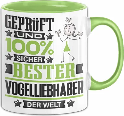 Produktbild von Vogelliebhaber Geschenk Lustiger Spruch für Vogelliebhaber Geschenkidee Bester Vogelliebhaber Der Welt (Grün)