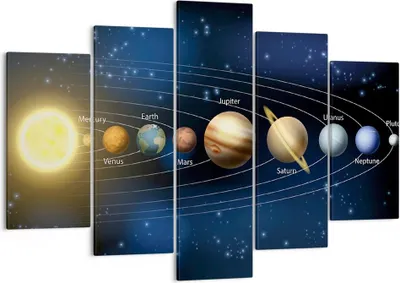 Produktbild von Bild auf Leinwand - Leinwandbild - Kosmos Planet - 150x100cm - Wand Bild - Wanddeko - Wandbilder - Leinwanddruck - Bilder - Kunstdruck - Wanddekoration - Leinwand bilder - Wandkunst - EA150x100-3650