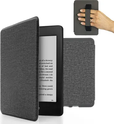 Produktbild von Kindle Paperwhite 10 Gen 2018 PQ94WIF Flip Case Handschlaufe Hellgrau