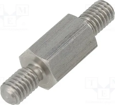 Produktbild von 10x Distanzmuffe mit Gewinde 15mm Außengew: M6  sechskant 449X15 Distanzelemente au