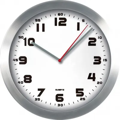 Produktbild von Wanduhr MPM, 2482.7000 - silber/weiß, 30cm