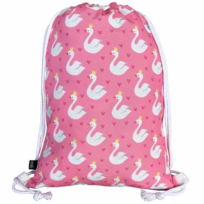 Immagine prodotto di HECKBO Sacca sportiva con motivo cigno | Sacca palestra per bambine | Per asilo, scuola, danza, balletto e tempo libero | 40 × 32 cm