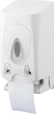 Produktbild von PlastiQline 2Rollenspender - Toilettenpapierspender - Farbfenster transparent