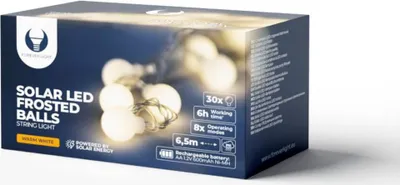 Produktbild von Solar LED Lichterkette 6,5?m 30 Kugeln warmweiß SFB61