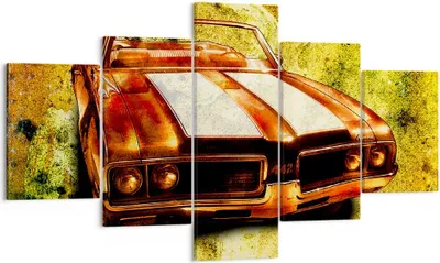 Produktbild von Bild auf Leinwand - Leinwandbild - Auto Geschwindigkeit Cabriolet - 125x70cm - Wand Bild - Wanddeko - Leinwanddruck - Bilder - Kunstdruck - Wanddekoration - Leinwand bilder - Wandkunst - EA125x70-0531