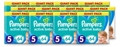 Imagen del producto de 12 pañales Pampers Active Baby, talla 5 (11-16 kg) - Paquete económico - 12 unidades