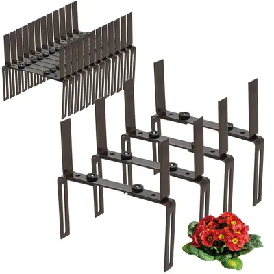 Productafbeelding van com-four® 16 stuks bloembakhouder voor balkonhekken en leuningen