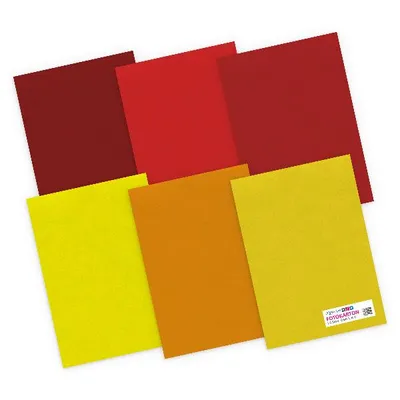 Produktbild von itenga Fotokarton - A4 300 g/qm 24 Blatt - Gelb und Rottöne 6 Farben je 4 Blatt
