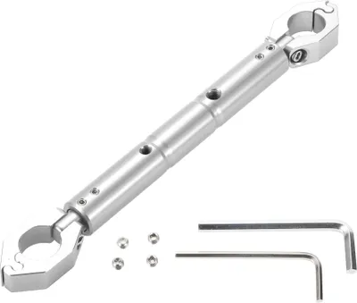 Produktbild von 1 Satz Universal Motorrad Balance Bar - Motorrad Lenkererweiterung verstellbar - Aluminiumlegierung Silberton