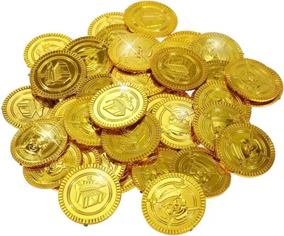 Imagen del producto de Monedas de juguete, 50 unidades, con motivos de piratas, diseño antiguo, para niños
