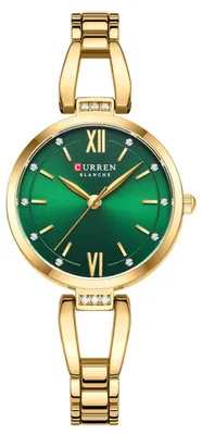 Image de Montre femme CURREN dorée et verte à mouvement quartz KP41618