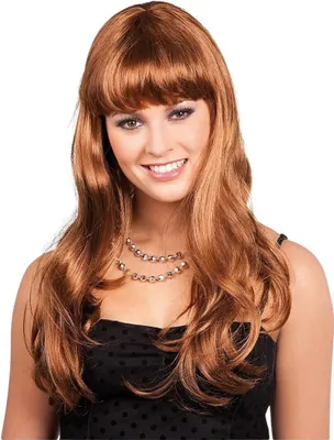 Produktbild von Lange Haare braun - Kostüm Perücke für Fasching
