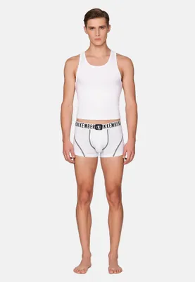 Imagen del producto de Pantalones bóxer para hombre Bikkembergs, pack de 2 unidades, algodón y Elasthano, color y blanco. Modelo: Black B