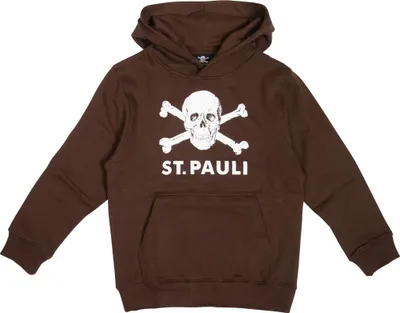 Produktbild von FC St. Pauli - Kinder Kapuzenpullover Totenkopf - braun