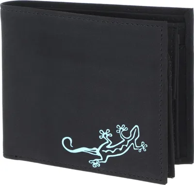 Produktbild von oxmox Geldbörse New Cryptan RFID Protect Querscheinbörse Lizard Print Cyan Black schwarz