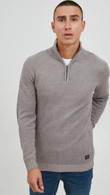 Produktbild von 11 Project PRStefanos Herren Strickpullover Troyer Grobstrick Pullover mit Stehkragen