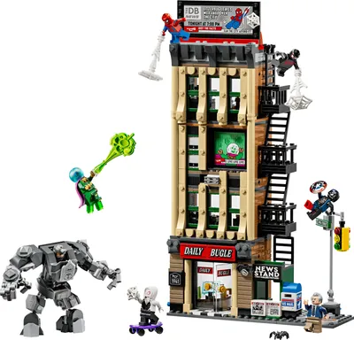 Produktbild von LEGO | Marvel Spider-Man vs. Mysterio: Daily Bugle - Superhelden Spielzeug mit Mech Actionfigur und 7 Minifiguren - Kinder Geschenk für Jungen ab 10 Jahren, Mädchen und Fans - 76342