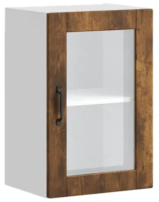 Produktbild von vidaXL Küchen-Hängeschrank mit Glastür Porto Räuchereiche