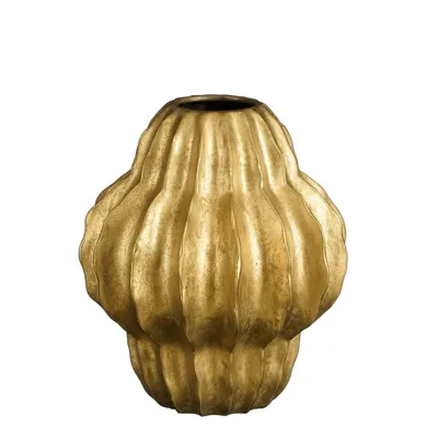 Produktbild von Mica Decorations Altea Vase – H28 x Ø25 cm – Keramik – Gold